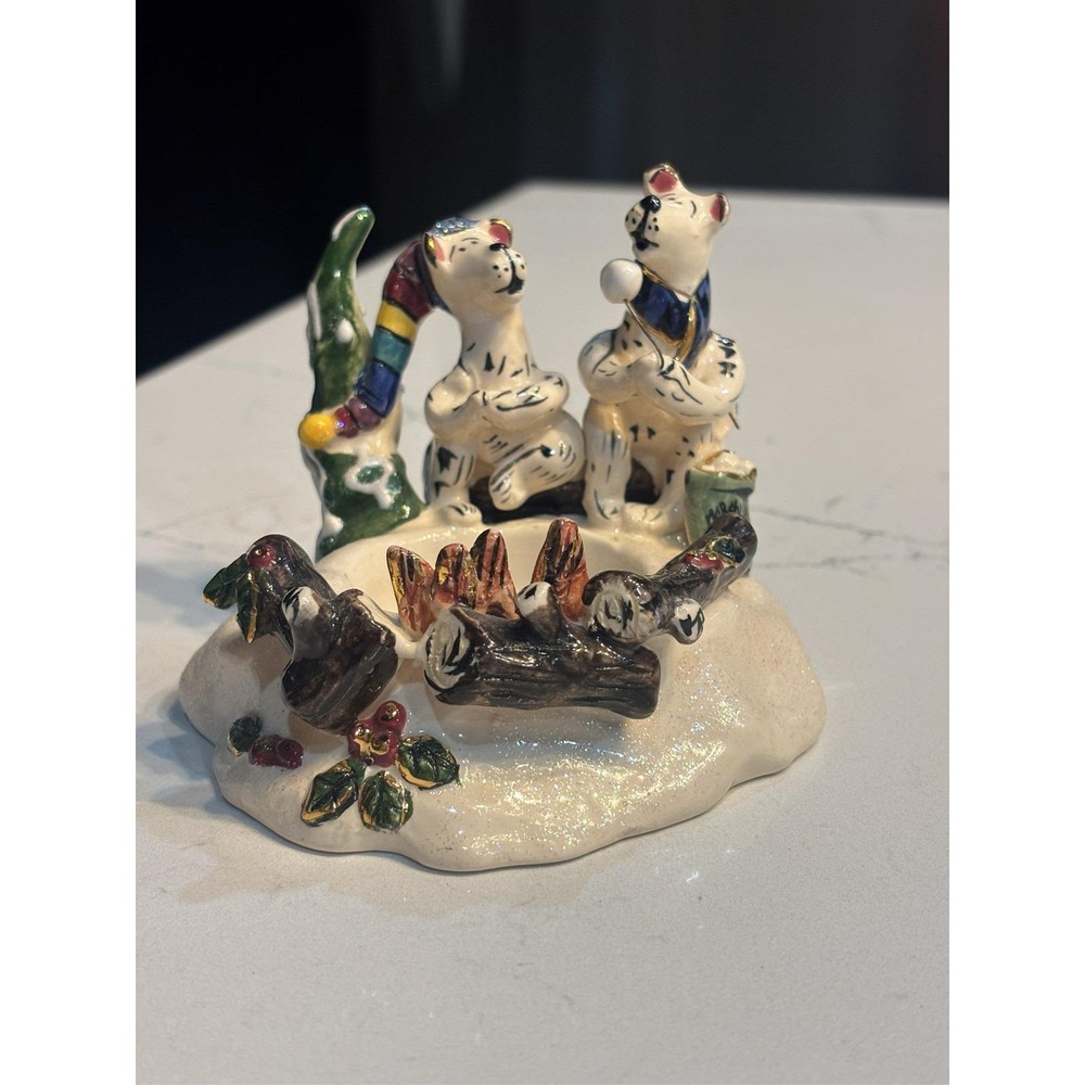 Blue Sky Clayworks Polar Bears Campfire Tealight Holder Heather Goldminc